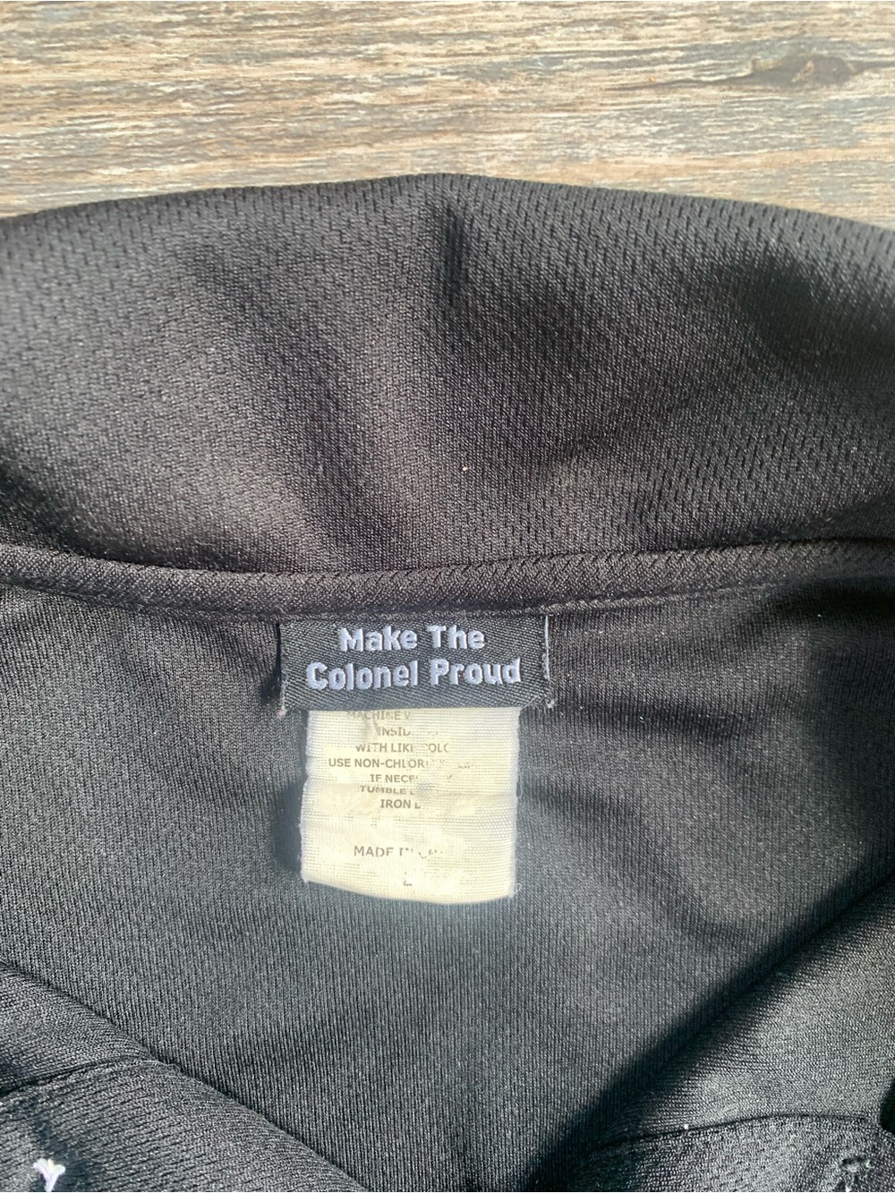 KFC Make the Colonel Proud Black Polo Shirt